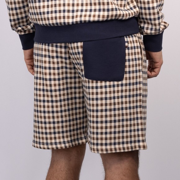 Aquascutum Mens Blue Club Check Shorts #3