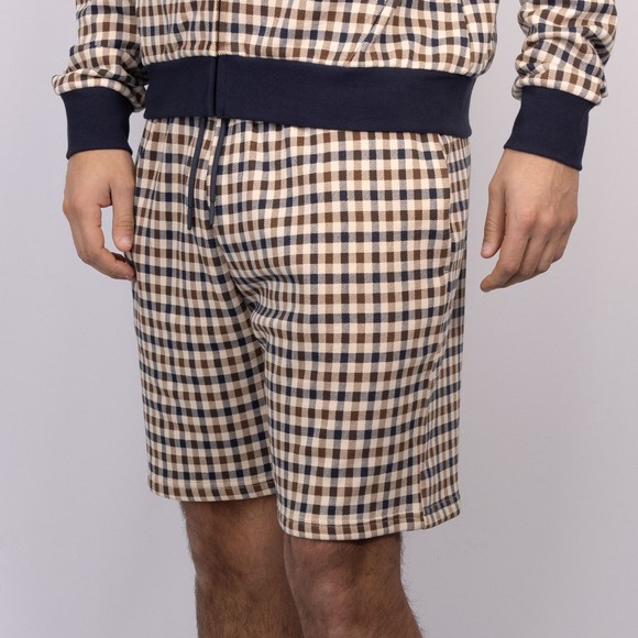Aquascutum Mens Blue Club Check Shorts #4