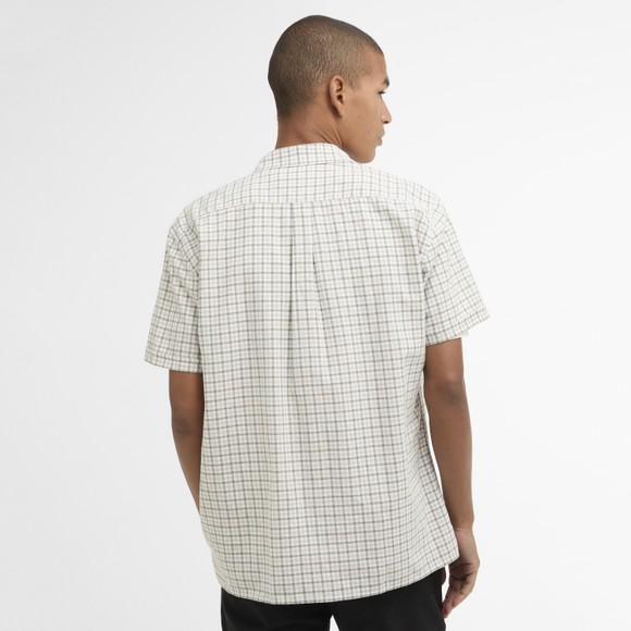 Barbour Lifestyle Mens Grey Nelson Gingham S/S Shirt #4