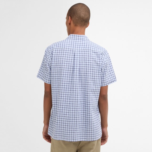 Barbour Lifestyle Mens Blue Nelson Gingham S/S Shirt #4