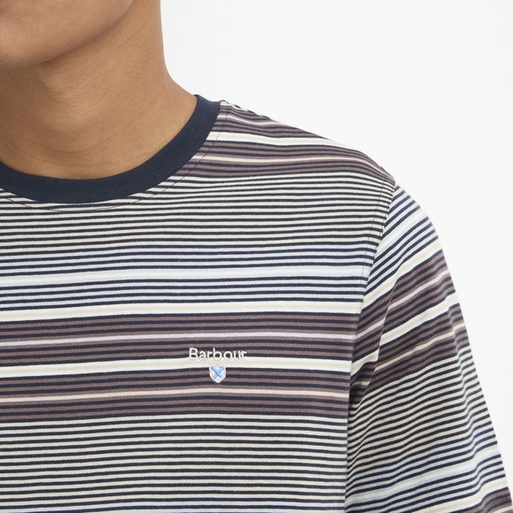 Barbour Lifestyle Mens Blue Steelrig Stripe T Shirt #3