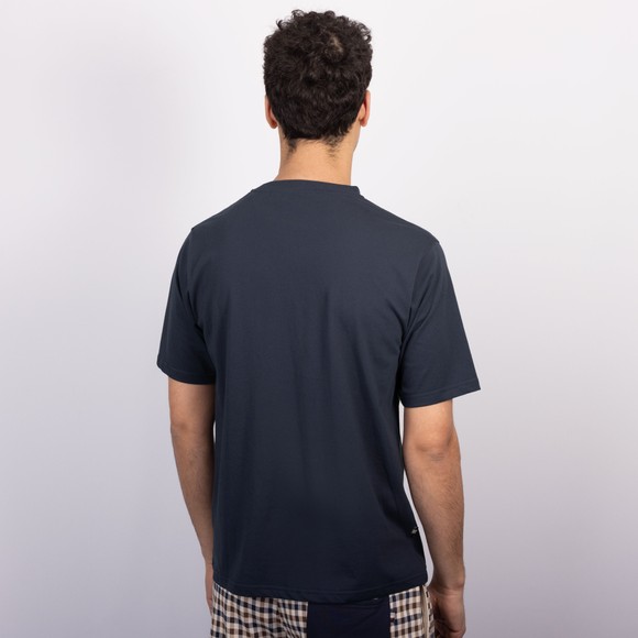 Aquascutum Mens Blue Active Club Check Piping T-Shirt #4