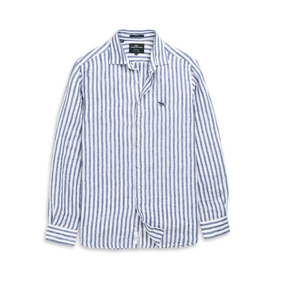 Rodd & Gunn Mens Blue Seadown LS Striped Shirt