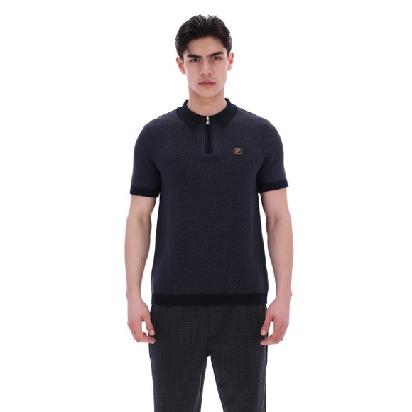 Fila Mens Black Marty 1/2 Zip Polo main image