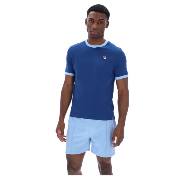 Fila Mens Blue Marconi Crew T-Shirt