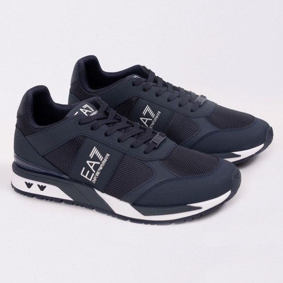 EA7 Emporio Armani Mens Blue Side Logo Trainer