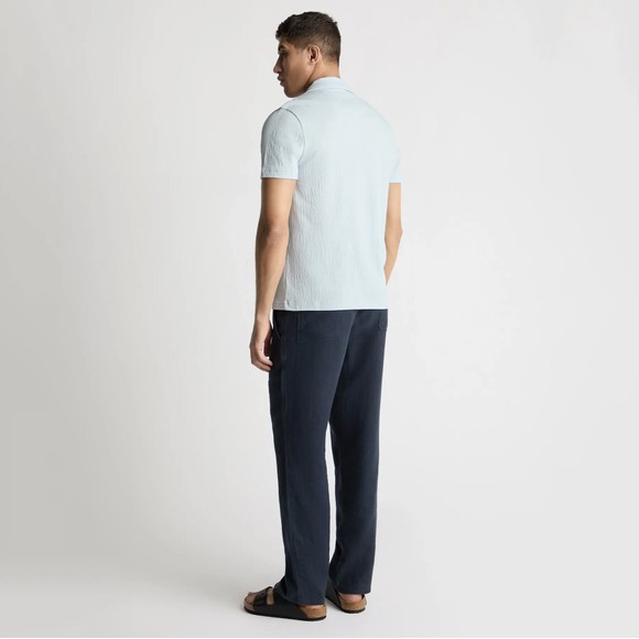 Remus Mens Blue Short Sleeve Cuban Collar Shirt main image