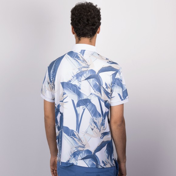 J.Lindeberg Mens Blue Tour Tech Print Polo Shirt #4