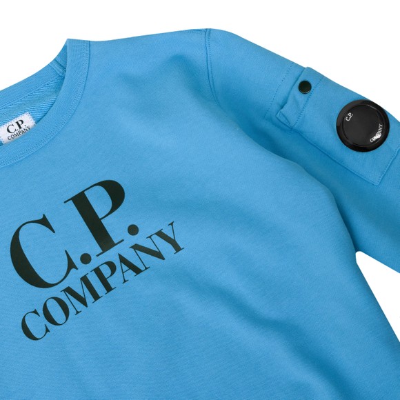 C.P. Company Undersixteen Boys Blue Chest Logo Crew neck Sweatshirt #3