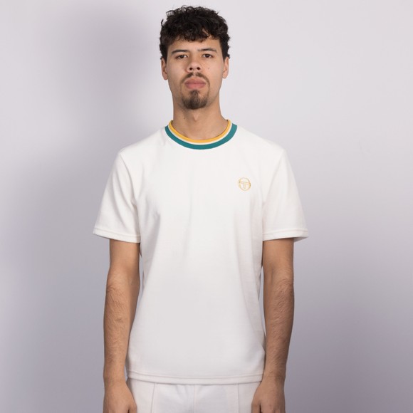 Sergio Tacchini Mens White Monte Velour T-Shirt