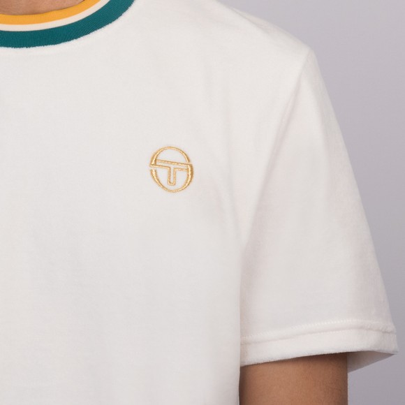 Sergio Tacchini Mens White Monte Velour T-Shirt main image