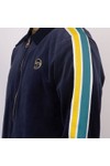 Sergio Tacchini Mens Blue Monte Velour Track Top