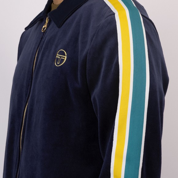 Sergio Tacchini Mens Blue Monte Velour Track Top main image