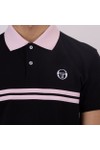 Sergio Tacchini Mens Black Supermac Polo