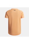 Under Armour Boys Orange Textured Short Sleeve T-Shirt