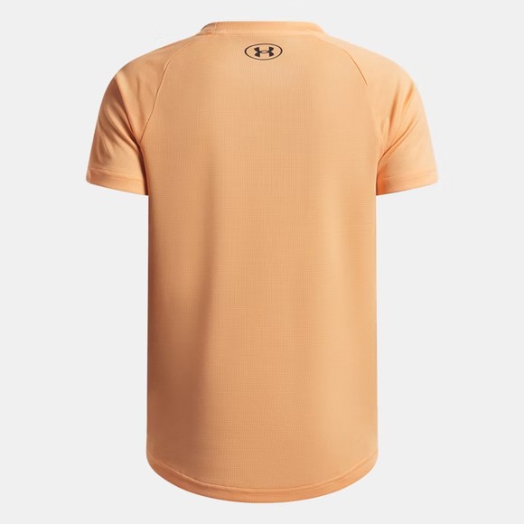 Under Armour Boys Orange Textured Short Sleeve T-Shirt main image