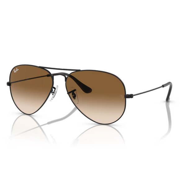 Ray-Ban Mens Black ORB3025 Aviator Sunglasses main image