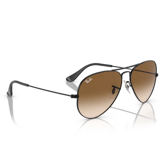 Ray-Ban Mens Black ORB3025 Aviator Sunglasses main image