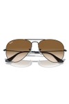 Ray-Ban Mens Black ORB3025 Aviator Sunglasses