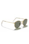 Ray-Ban Mens Gold 0RB3347 Round Metal Sunglasses