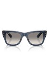 Ray-Ban Mens Blue 0RB0840S Mega Wayfarer Sunglasses