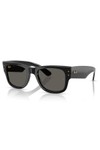 Ray-Ban Mens Black Asap Rocky 0RB0840S Mega Wayfarer Sunglasses