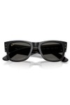Ray-Ban Mens Black Asap Rocky 0RB0840S Mega Wayfarer Sunglasses