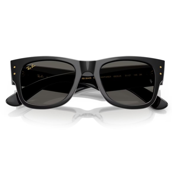 Ray-Ban Mens Black Asap Rocky 0RB0840S Mega Wayfarer Sunglasses main image