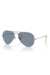 Ray-Ban Mens Silver ORB3025 Aviator Sunglasses