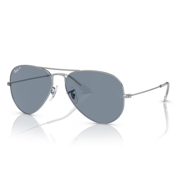 Ray-Ban Mens Silver ORB3025 Aviator Sunglasses main image