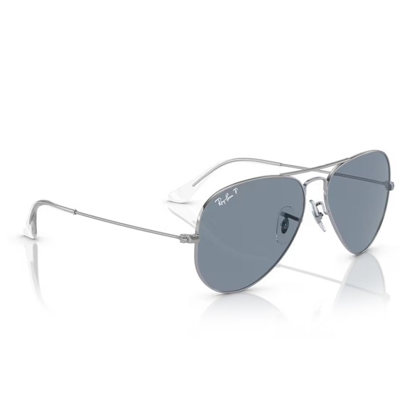 Ray-Ban Mens Silver ORB3025 Aviator Sunglasses main image