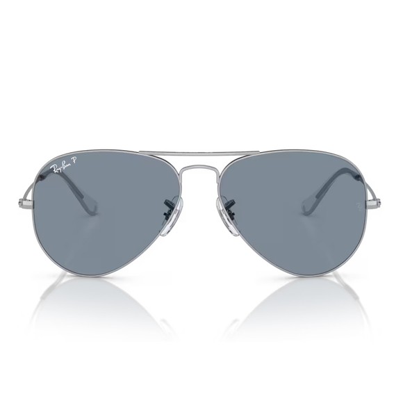 Ray-Ban Mens Silver ORB3025 Aviator Sunglasses main image