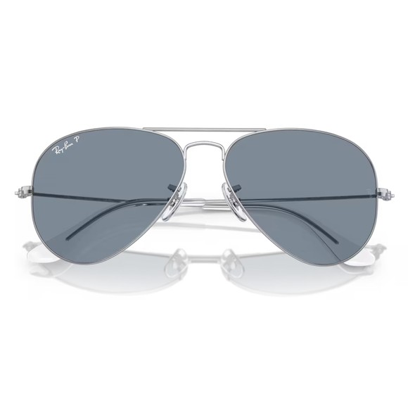 Ray-Ban Mens Silver ORB3025 Aviator Sunglasses main image