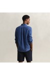 Gant Mens Blue Garment Dyed Linen Shirt