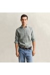 Gant Mens Green Garment Dyed Linen Shirt