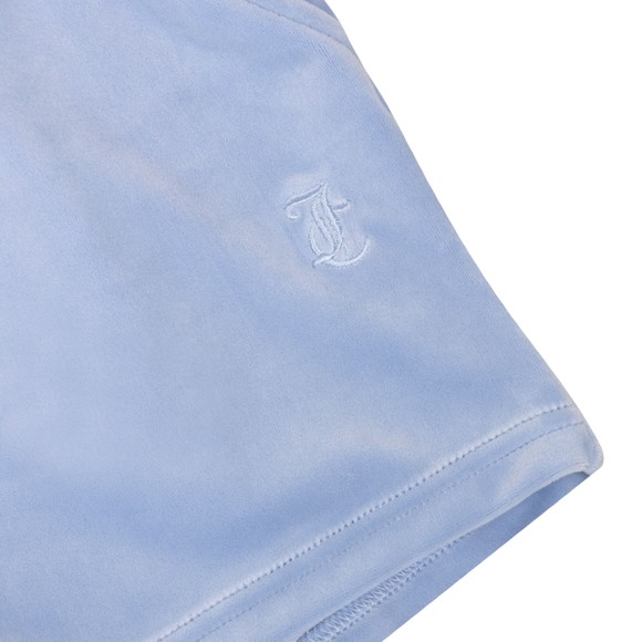 Juicy Couture Womens Blue Classic Eve Velour Short With Back Pocket #3