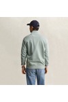 Gant Mens Green Shield Quarter Zip Sweatshirt