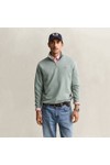 Gant Mens Green Shield Quarter Zip Sweatshirt