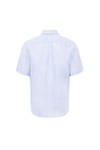 Fynch Hatton Mens Blue Short Sleeve Linen Shirt