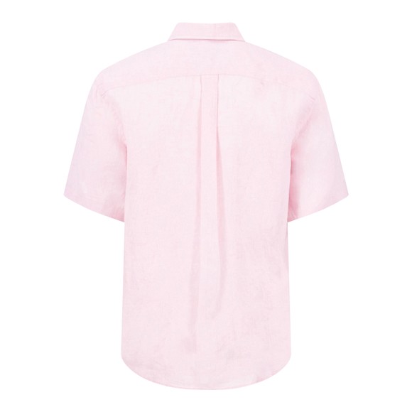 Fynch Hatton Mens Pink Short Sleeve Linen Shirt