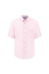 Fynch Hatton Mens Pink Short Sleeve Linen Shirt