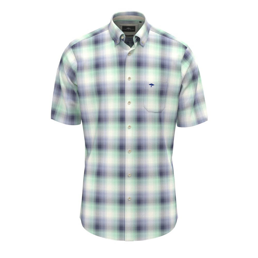 Shadow Poplin Short Sleeve Check Shirt
