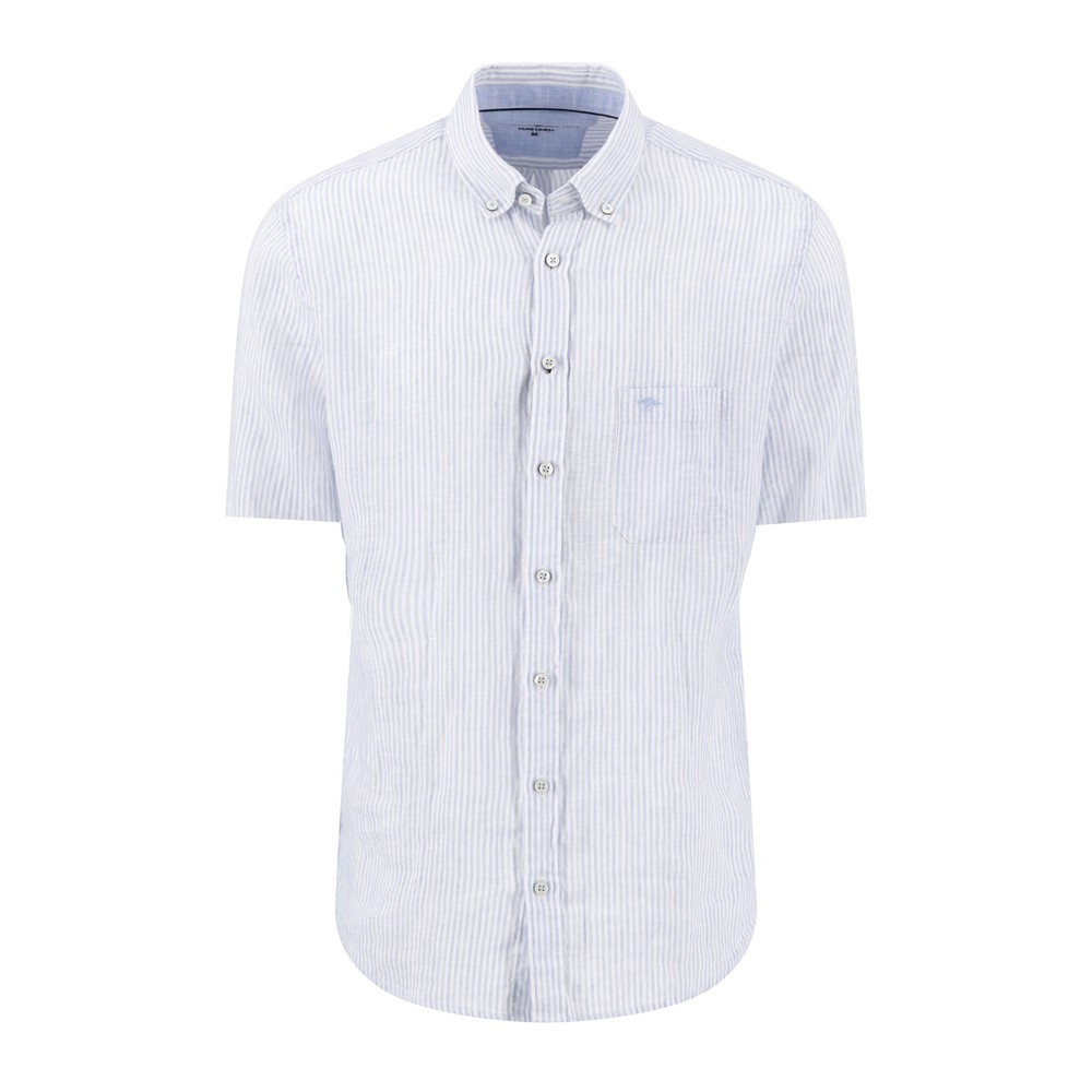 Linen Stripe Short Sleeve Shirt