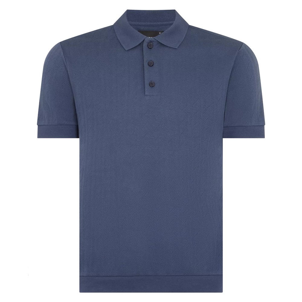 Knitted Textured Polo Shirt