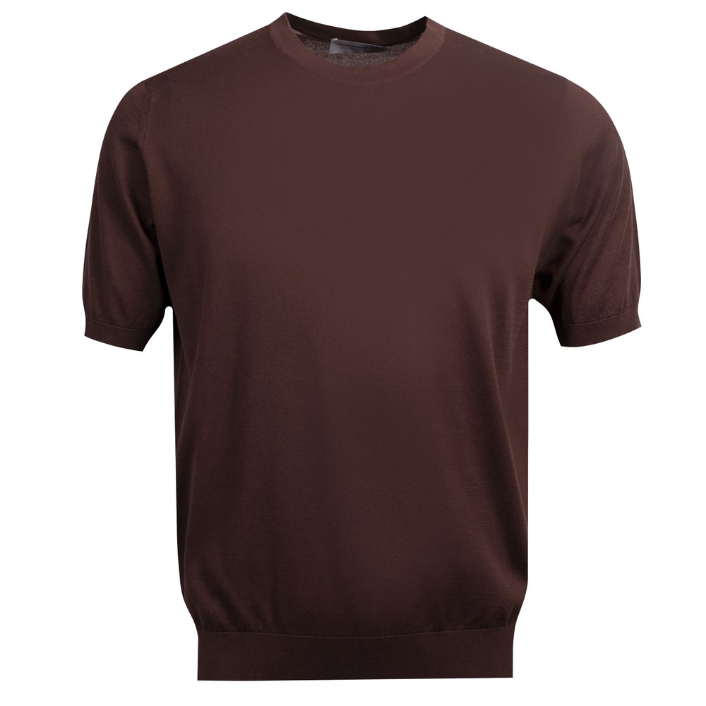 JOHN SMEDLEY Tシャツ L CHOCOLAT John Smedley Kempton T Shirt | Oxygen Clothing