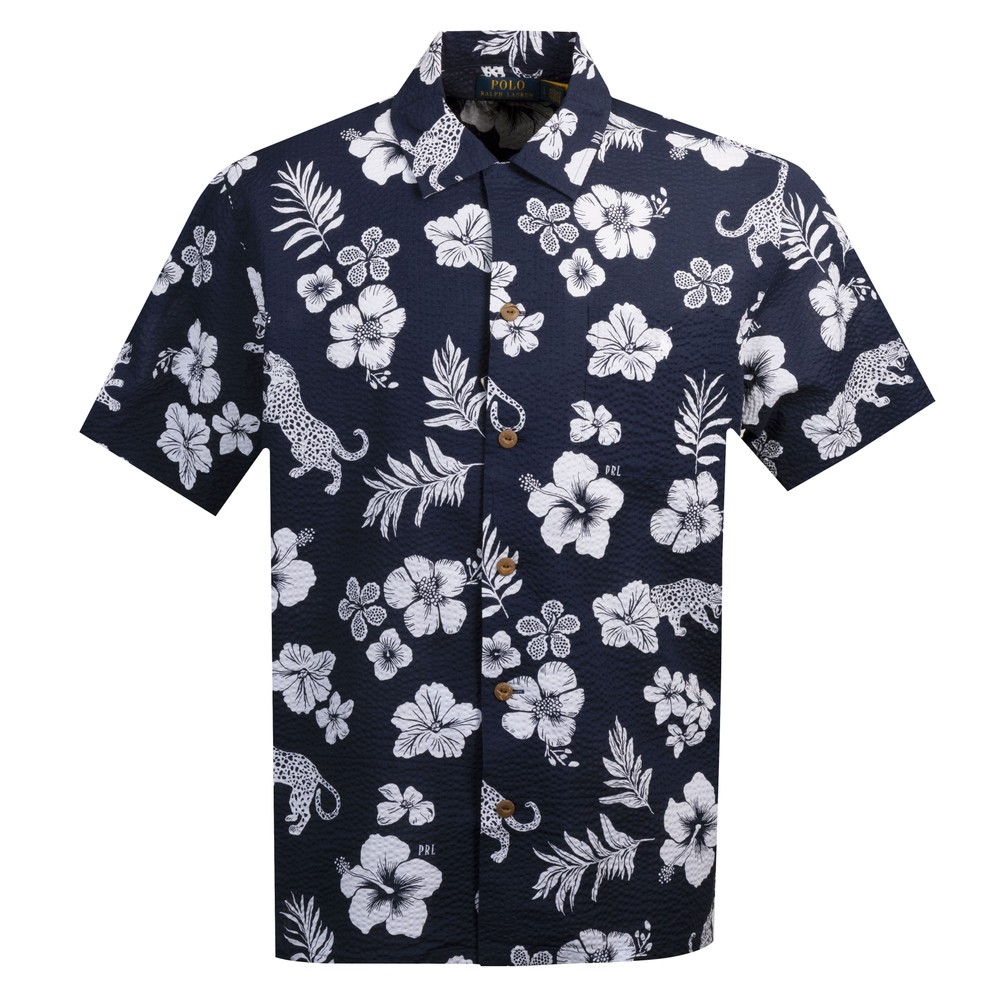 Classic Fit Seersucker Camp Shirt