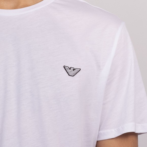 Emporio Armani Mens White Eagle Badge T-Shirt #3