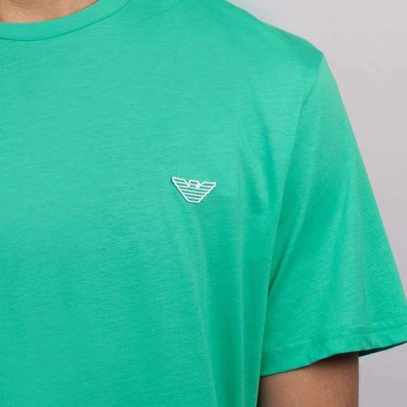 Emporio Armani Mens Green Eagle Badge T-Shirt #3