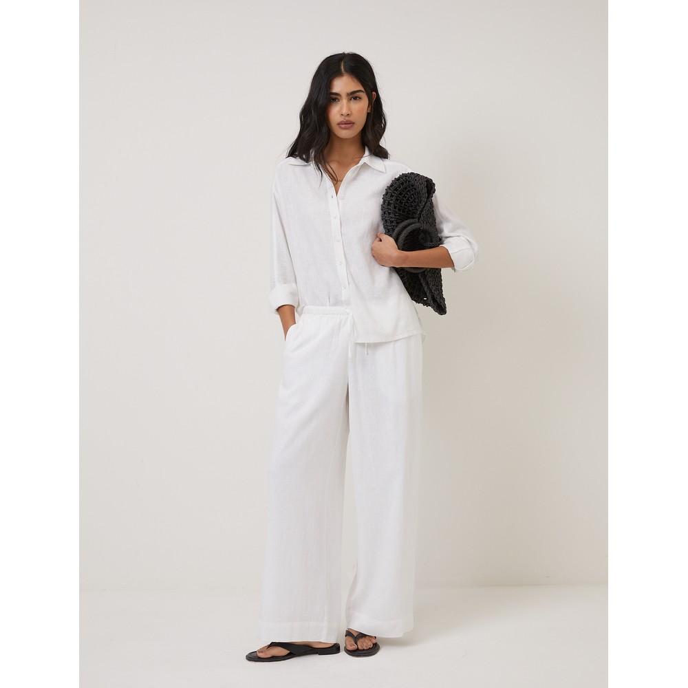 Tadlow Linen Blend Low Waisted Trousers