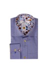 Claudio Lugli Mens Blue Jacquard Shirt